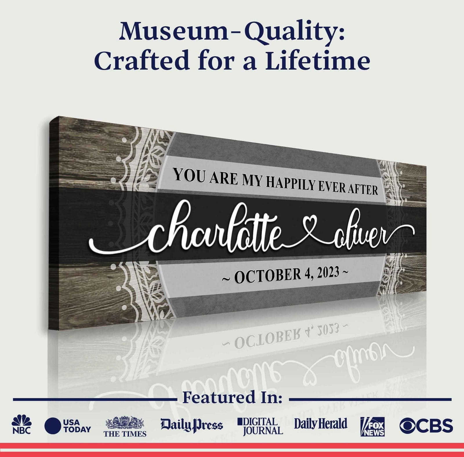 Personalized Happily Ever After Couple Sign VI