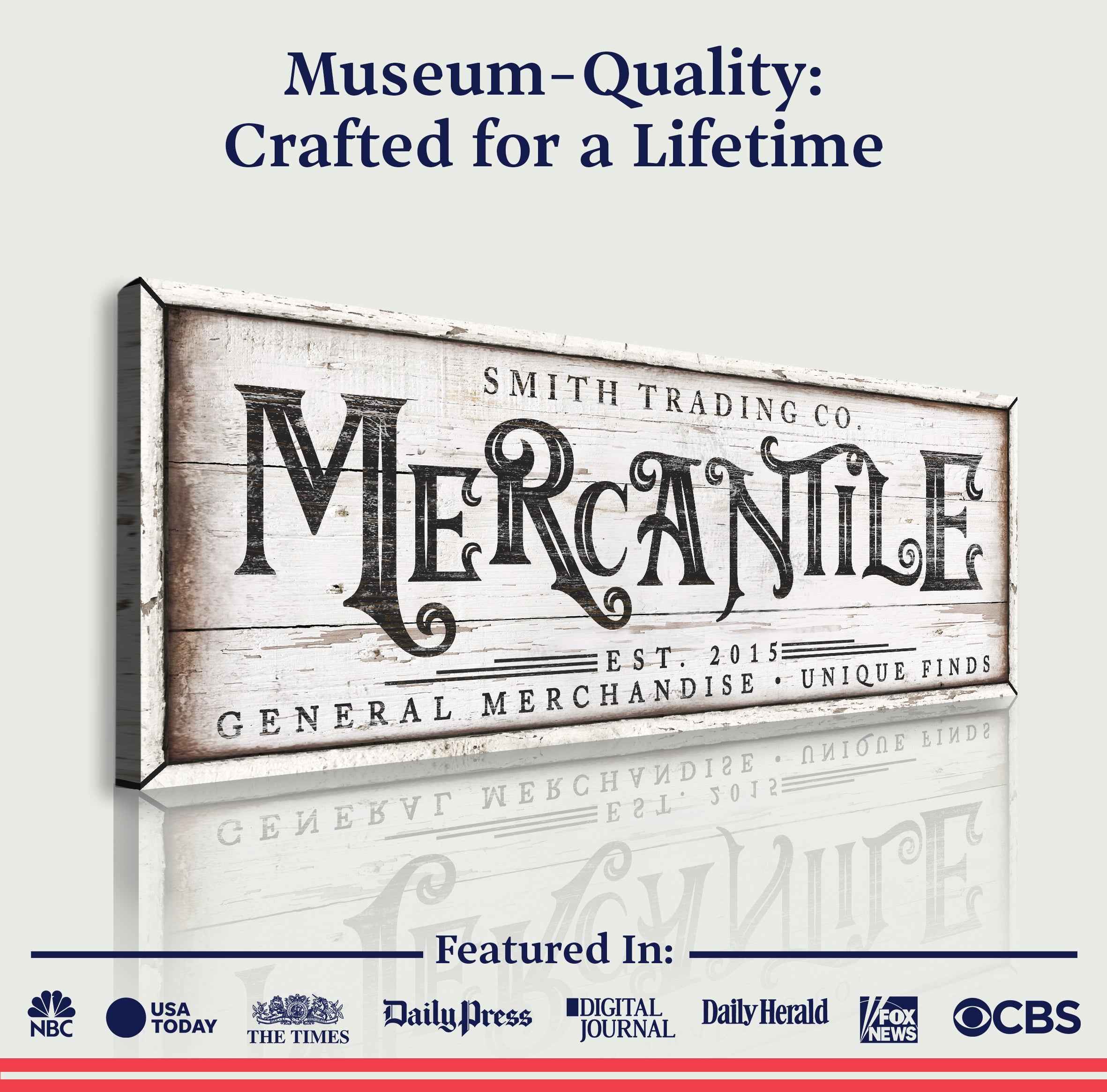 Personalized Mercantile Sign