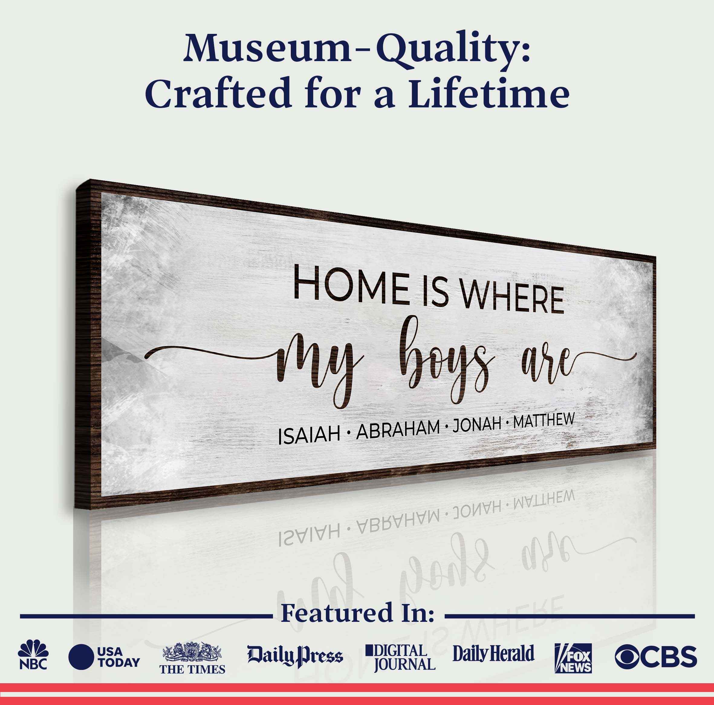 Home Is Where My Boys Are Sign II