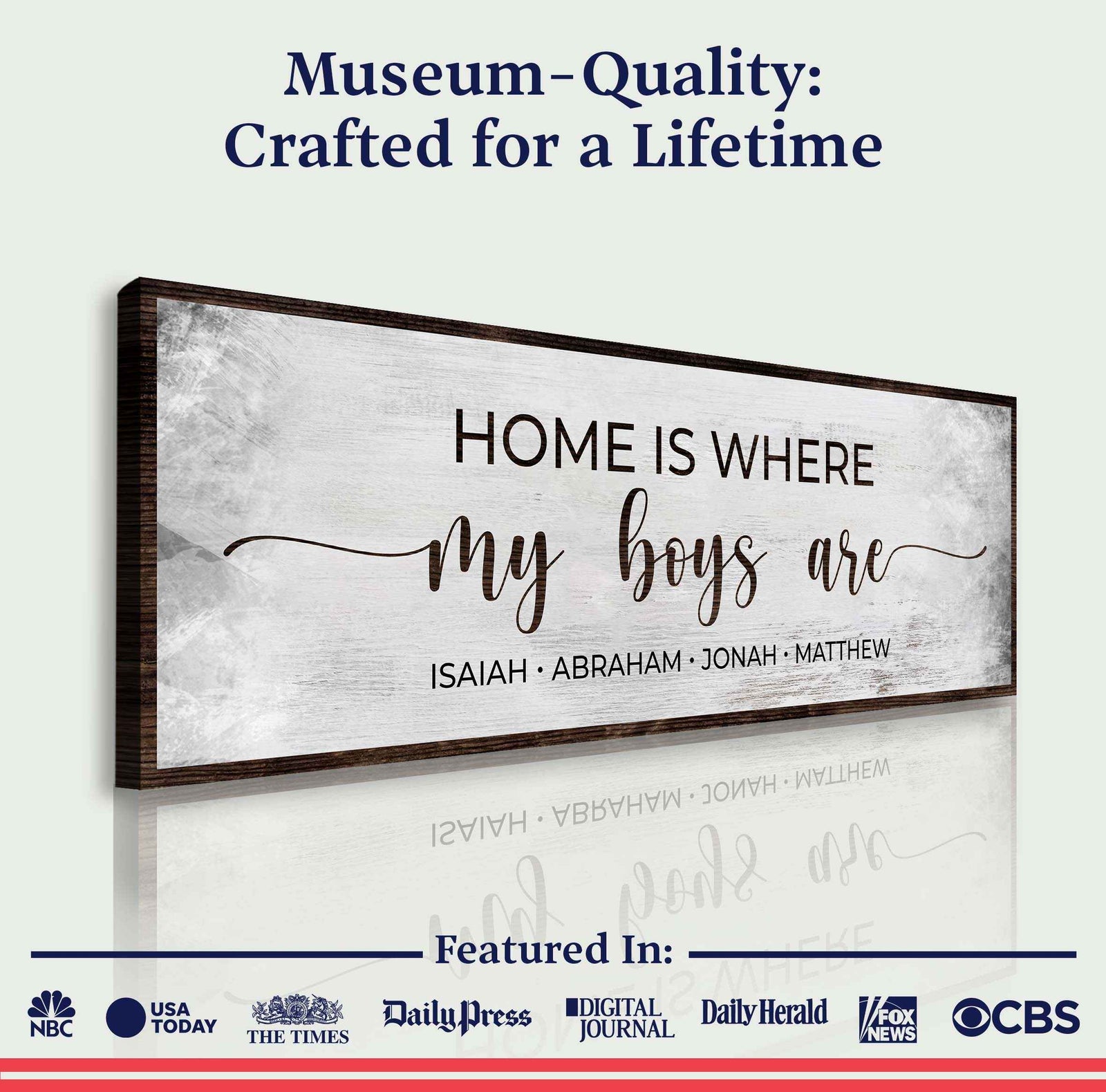Home Is Where My Boys Are Sign II