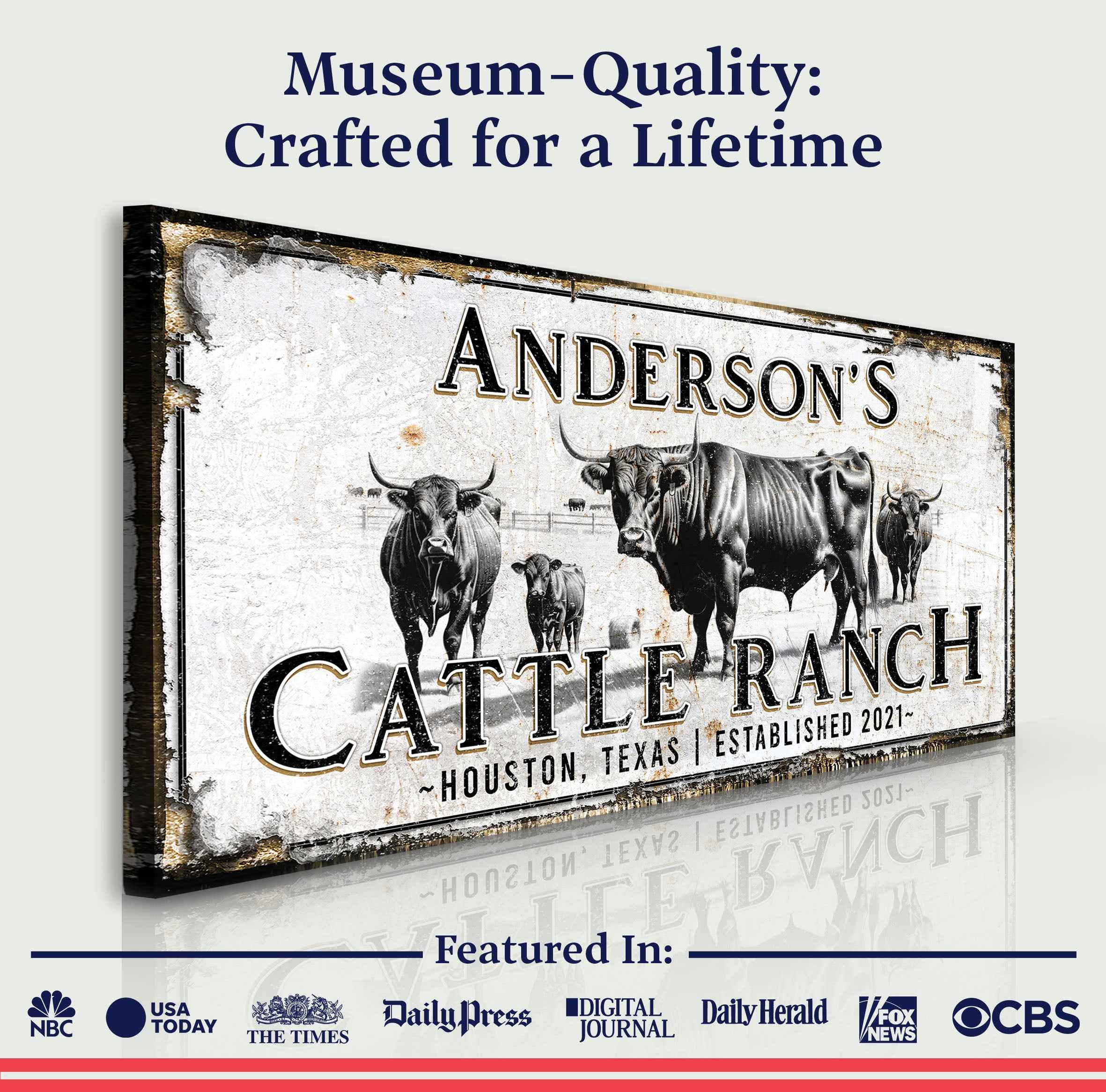 Personalized Cattle Sign