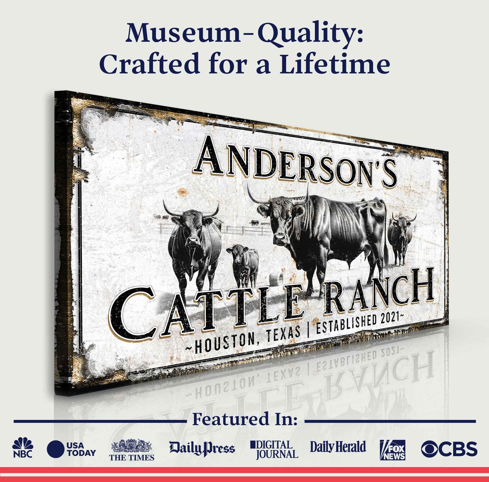 Personalized Cattle Sign