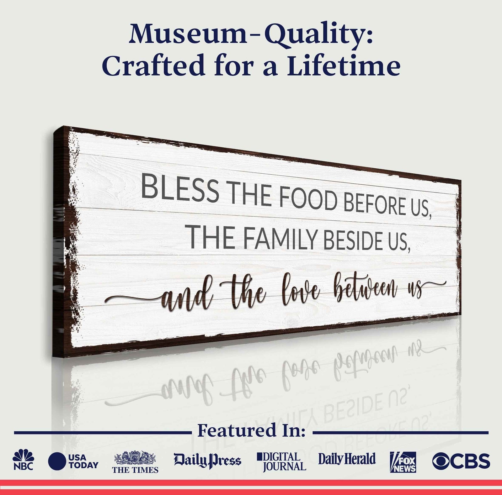 Bless The Food Before Us And The Love Between Us Sign