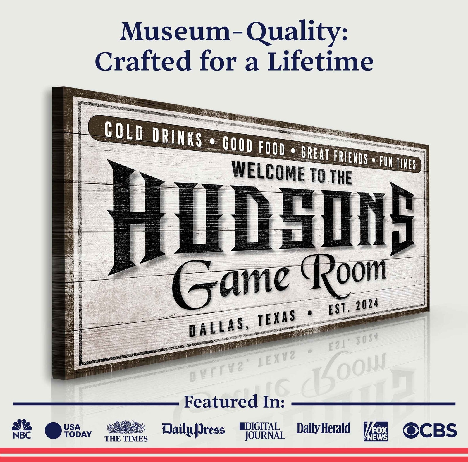Personalized Game Room Sign IV