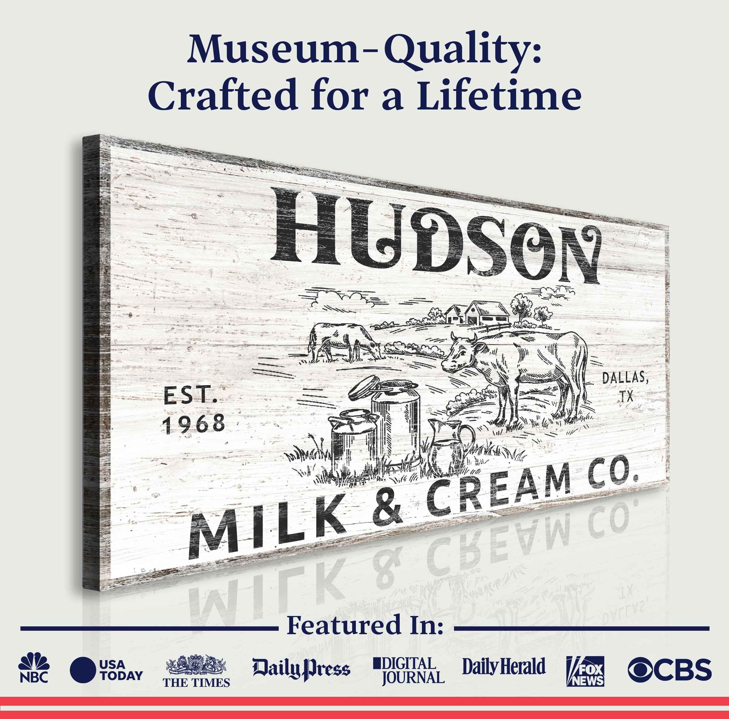 Personalized Milk & Cream Co Sign II