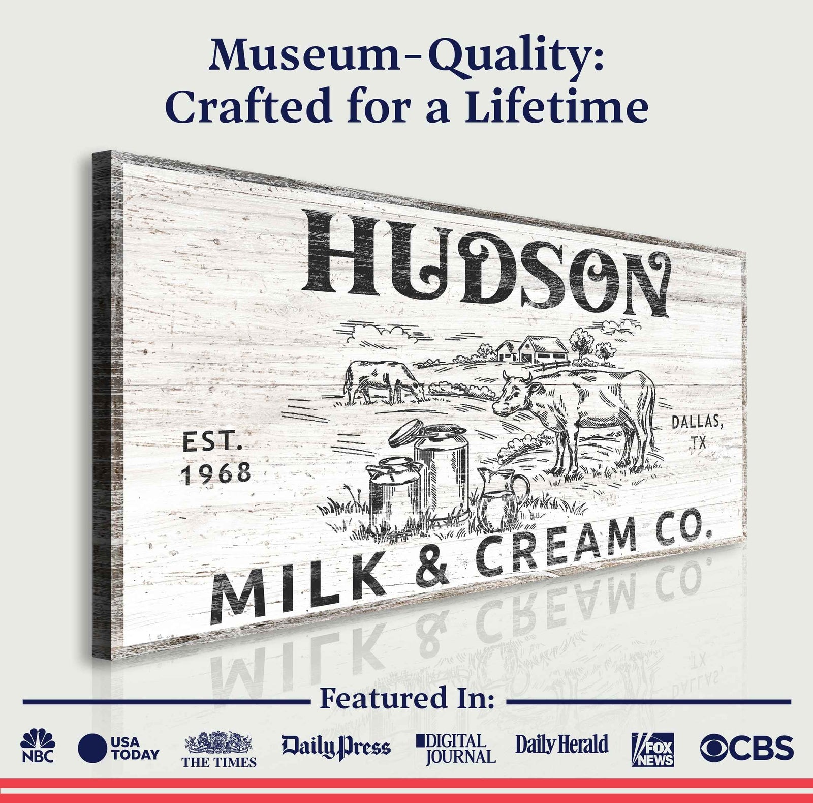 Personalized Milk & Cream Co Sign II