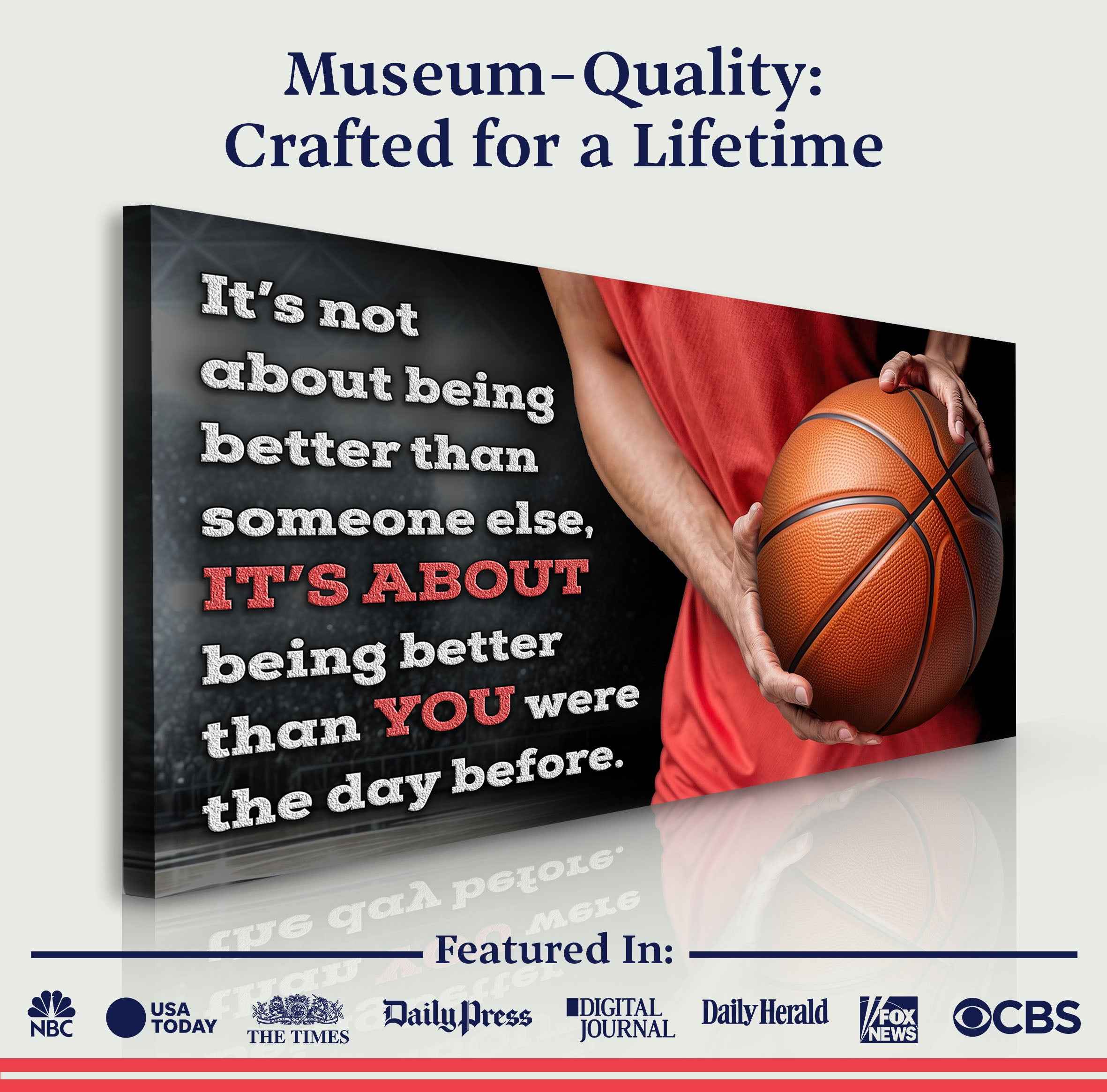 It's Not About Being Better Sports Quote Sign V