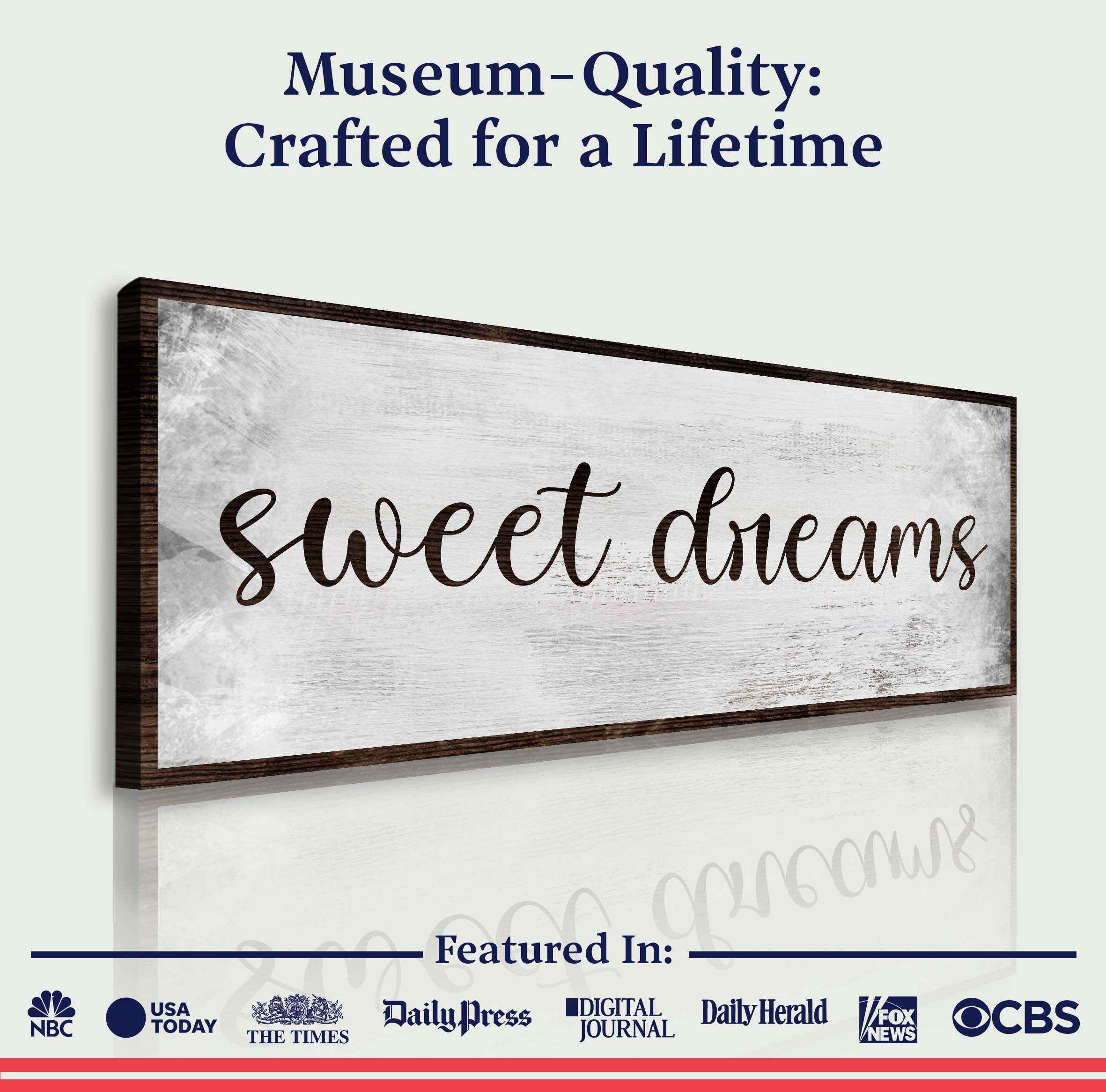 Sweet Dreams Bedroom Grunge Sign