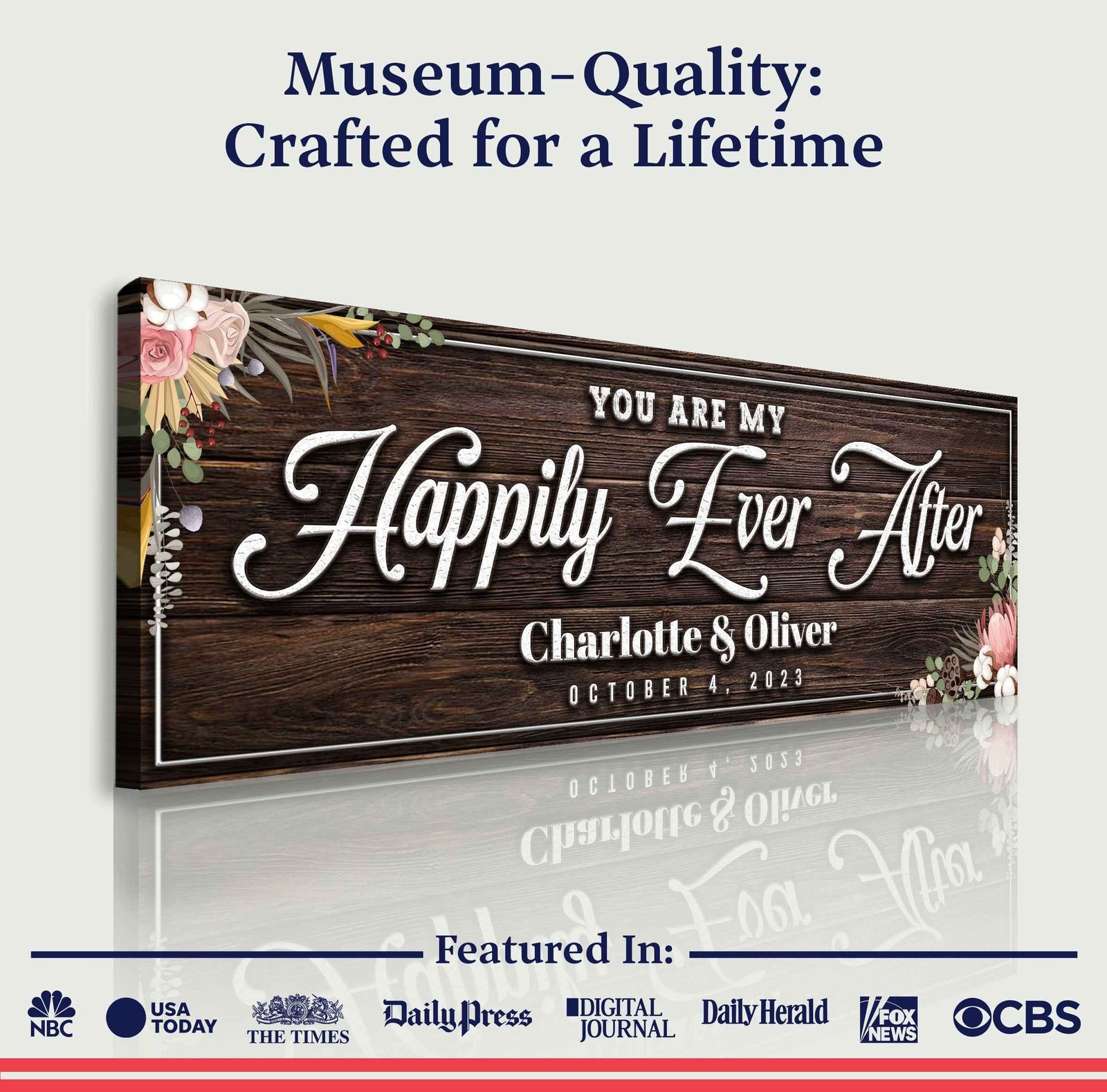 Personalized Happily Ever After Couple Sign