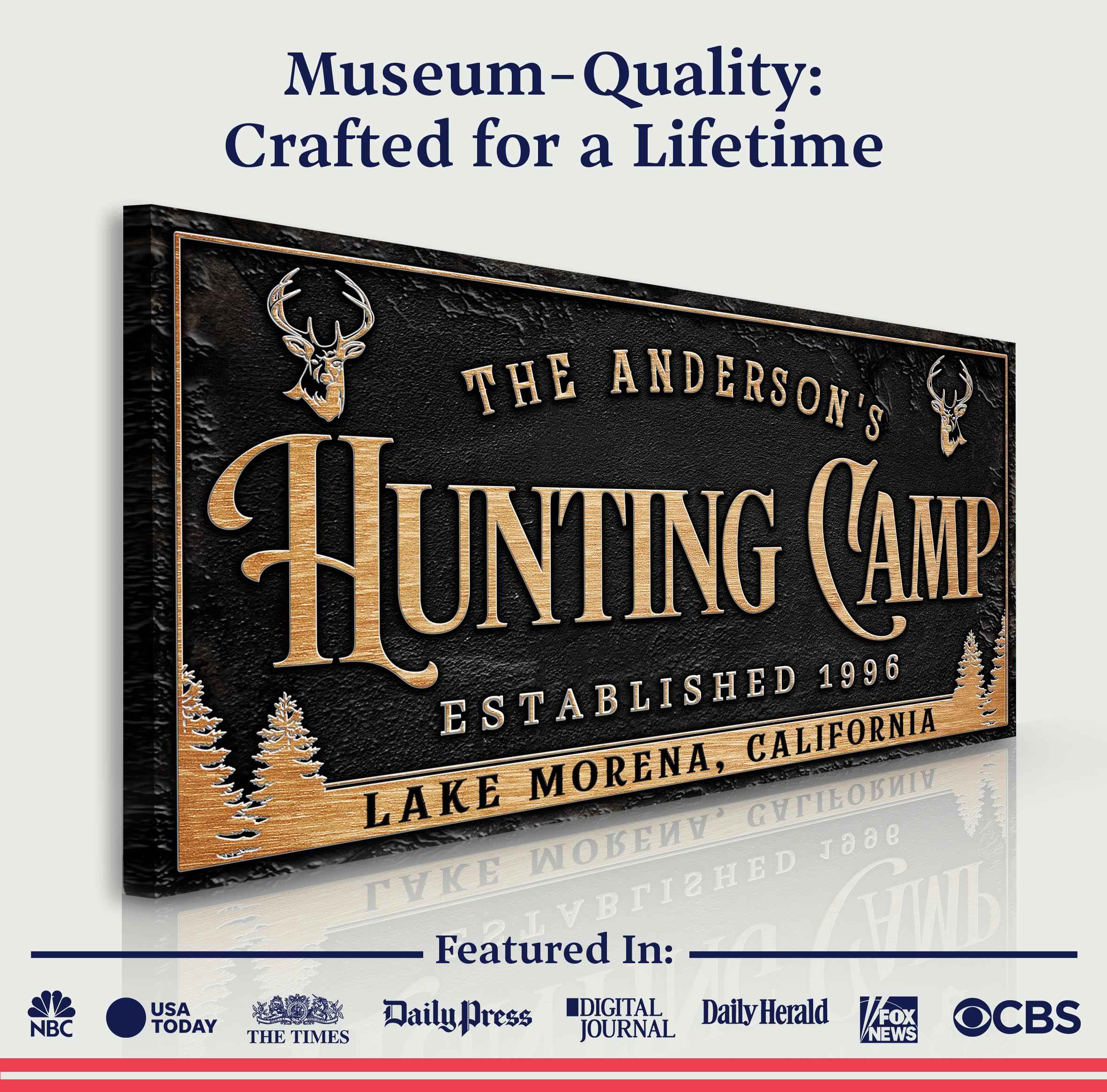 Personalized Family Hunting Camp Sign