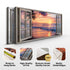 Sunset Beach Window Scenery Wall Art