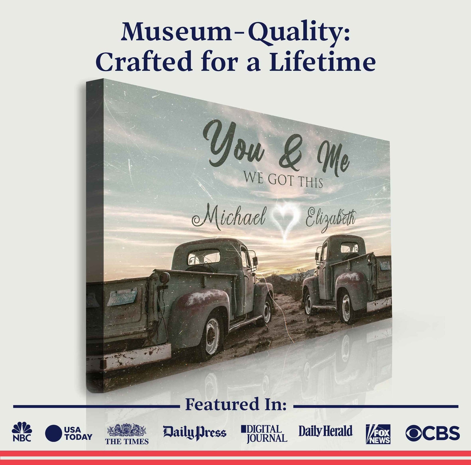 Vintage Truck Themed We Got This Couple Sign