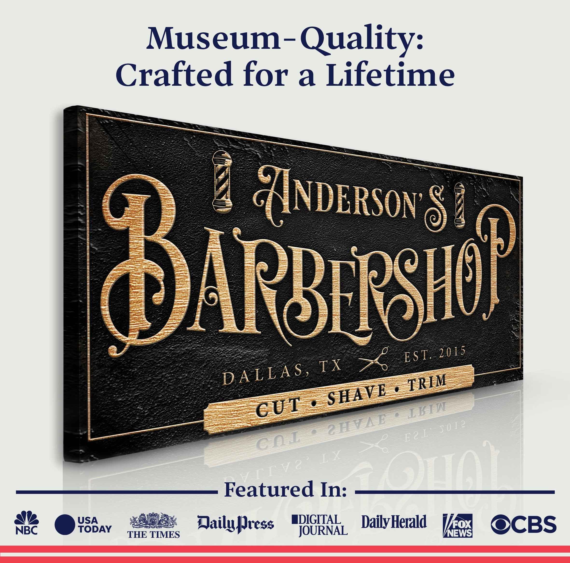 Personalized Barbershop Sign
