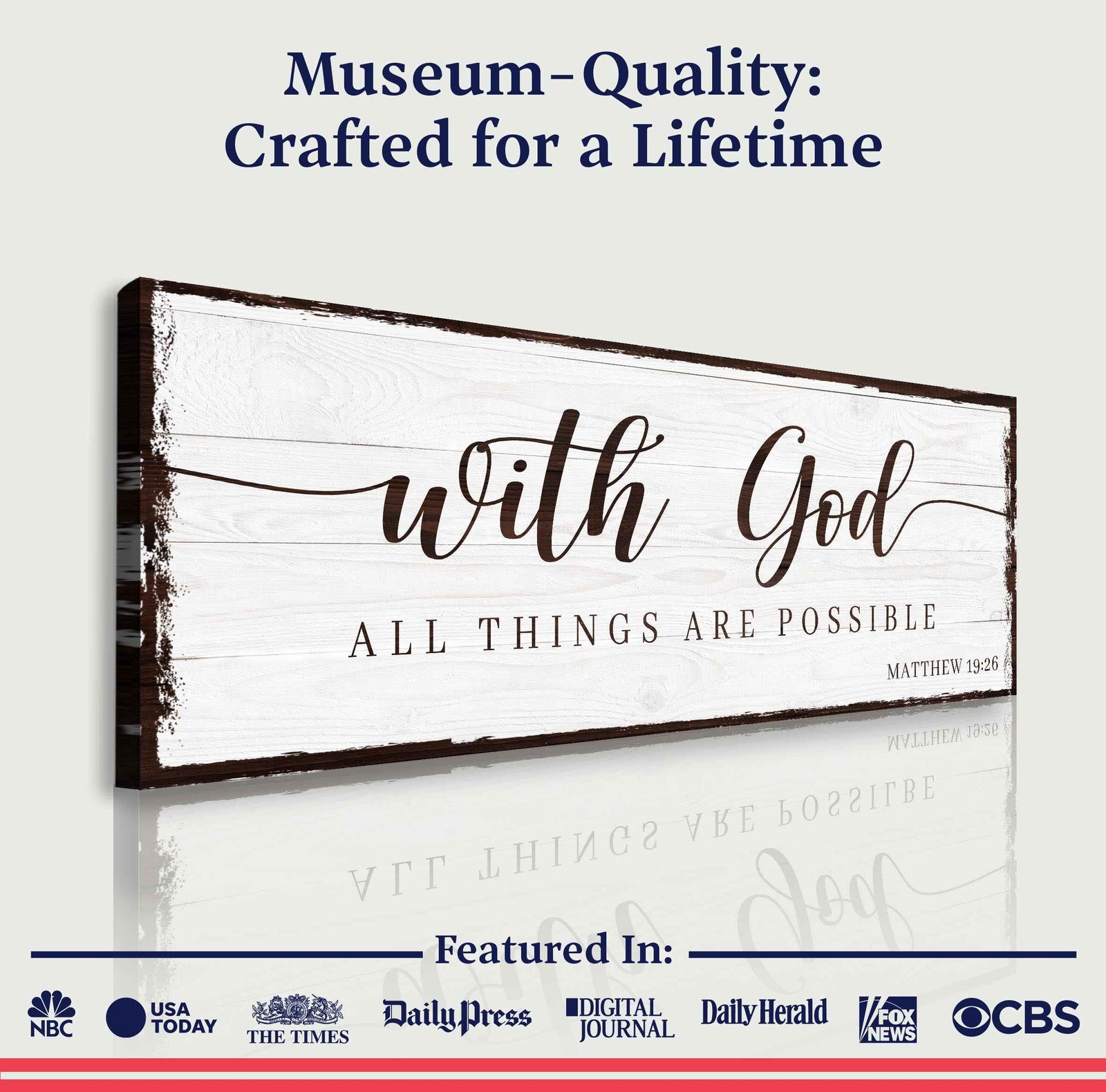 With God All Things Are Possible Faith Sign II