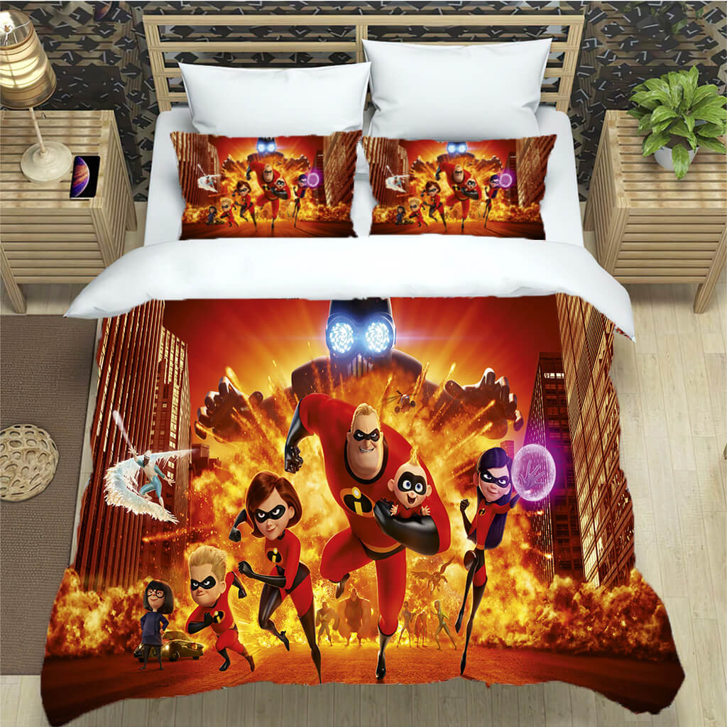 Incredibles Bedding Set Pattern Quilt Cover Without Filler