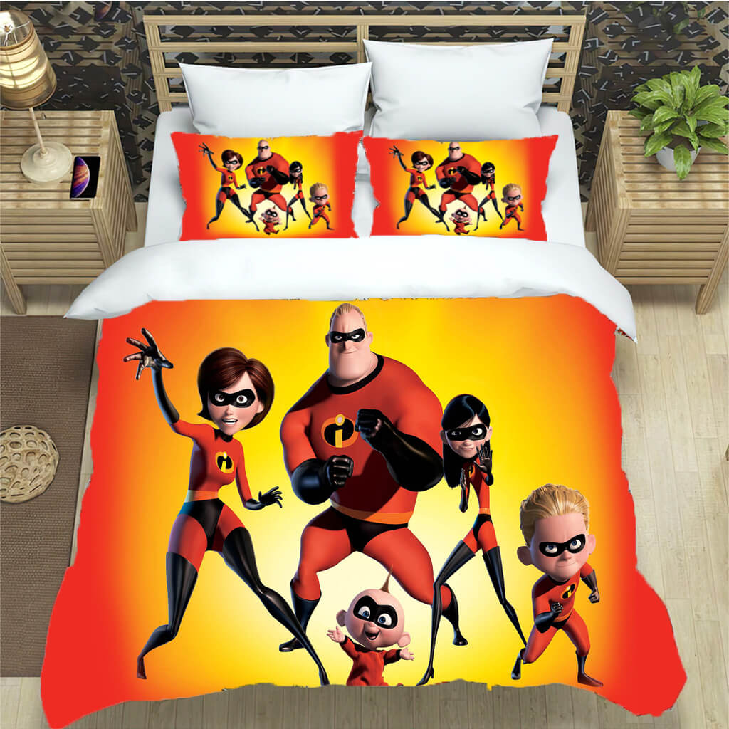 Incredibles Bedding Set Pattern Quilt Cover Without Filler