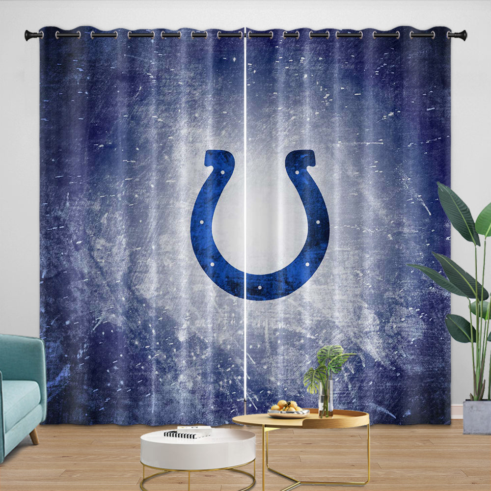 Indianapolis Colts Curtains Blackout Window Drapes Room Decoration