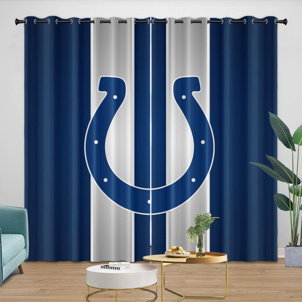 Indianapolis Colts Curtains Blackout Window Drapes Room Decoration