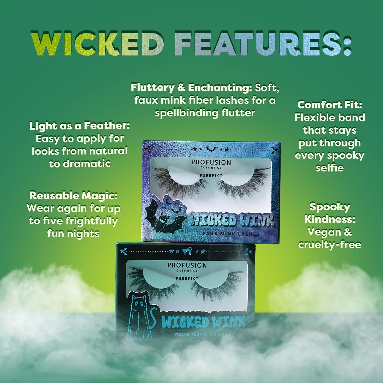 Monster Bash | Wicked Wink - Batty For You False Eyelashes