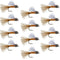 Orange Iris October Caddis Emerger Caddis  Trout Dry Fly - 12 Flies Hook Size 8