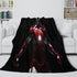Iron Man Blanket Pattern Flannel Throw Kids Room Decoration