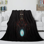 Iron Man Blanket Pattern Flannel Throw Kids Room Decoration