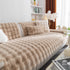 Thick Sofa Cushion Solid Color Faux Fur Fluffy Sofa Cushion Non-Slip Couch Covers