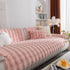 Thick Sofa Cushion Solid Color Faux Fur Fluffy Sofa Cushion Non-Slip Couch Covers