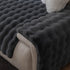 Thick Sofa Cushion Solid Color Faux Fur Fluffy Sofa Cushion Non-Slip Couch Covers