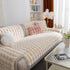 Thick Sofa Cushion Solid Color Faux Fur Fluffy Sofa Cushion Non-Slip Couch Covers
