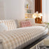 Thick Sofa Cushion Solid Color Faux Fur Fluffy Sofa Cushion Non-Slip Couch Covers