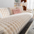 Thick Sofa Cushion Solid Color Faux Fur Fluffy Sofa Cushion Non-Slip Couch Covers