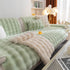 Thick Sofa Cushion Solid Color Faux Fur Fluffy Sofa Cushion Non-Slip Couch Covers