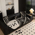Abstract Art Sofa Cover with Wave Edge, Non Slip Couch Cover for Stylish Homes