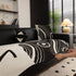 Abstract Art Sofa Cover with Wave Edge, Non Slip Couch Cover for Stylish Homes