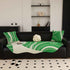 Abstract Art Sofa Cover with Wave Edge, Non Slip Couch Cover for Stylish Homes