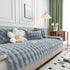 Thick Sofa Cushion Solid Color Faux Fur Fluffy Sofa Cushion Non-Slip Couch Covers