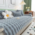 Thick Sofa Cushion Solid Color Faux Fur Fluffy Sofa Cushion Non-Slip Couch Covers