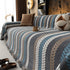 Cozy Decorative Throw Blanket for Couches, Boho Plush Woven Sofa Cover with Stripes