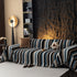 Cozy Decorative Throw Blanket for Couches, Boho Plush Woven Sofa Cover with Stripes
