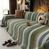 Cozy Decorative Throw Blanket for Couches, Boho Plush Woven Sofa Cover with Stripes