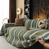 Cozy Decorative Throw Blanket for Couches, Boho Plush Woven Sofa Cover with Stripes