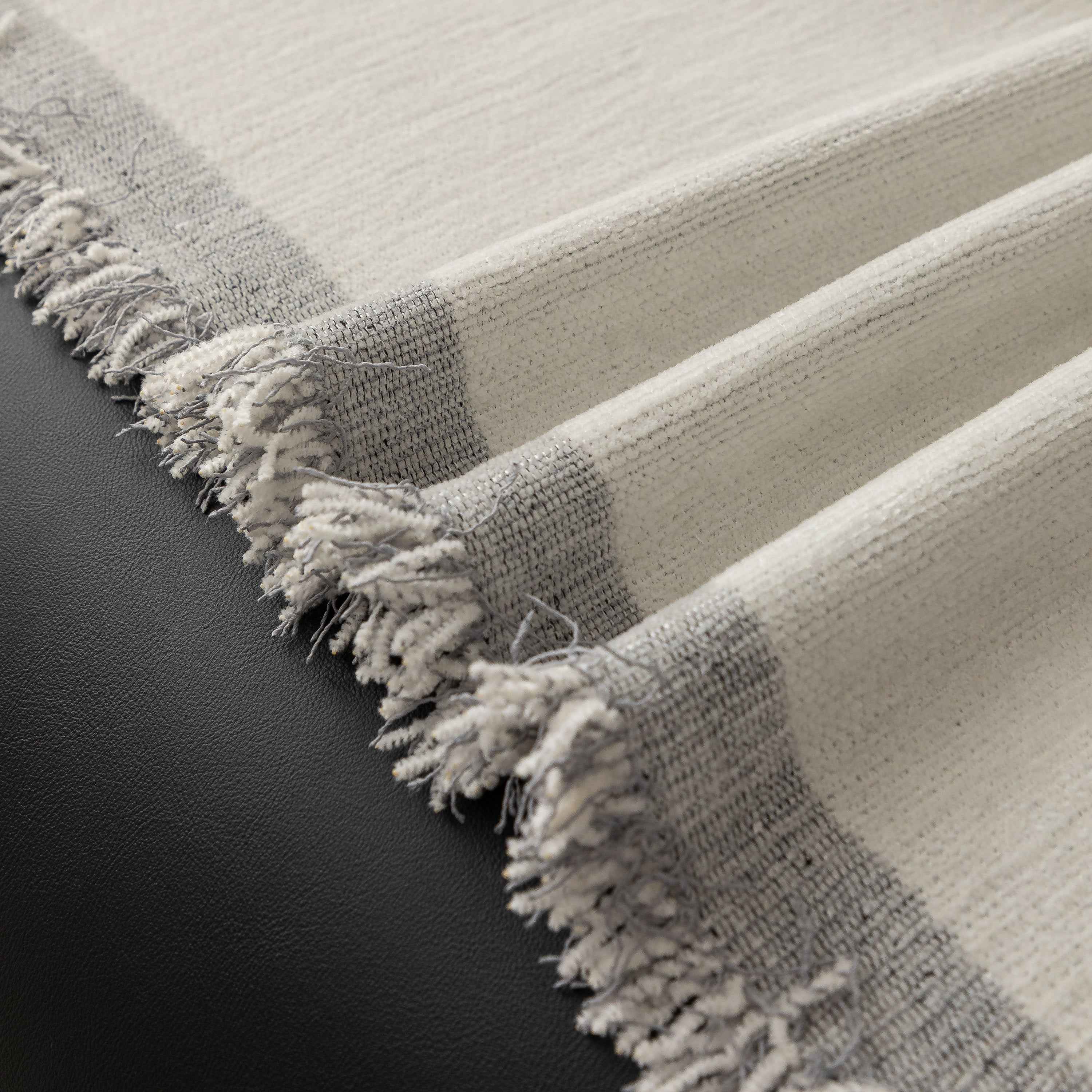 Modern Plaid Heavy Duty Sofa Throw Blanket, Boho Farmhouse Couch Cover with Tassel