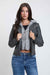Women's Motto Pleather Jacket with Fur Lining