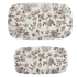 Brown Delft Stacking Melamine Tray - set of 2