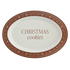 Gingerbread Oval Christmas Cookie Tray