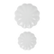 White Scalloped Serving Tray Set