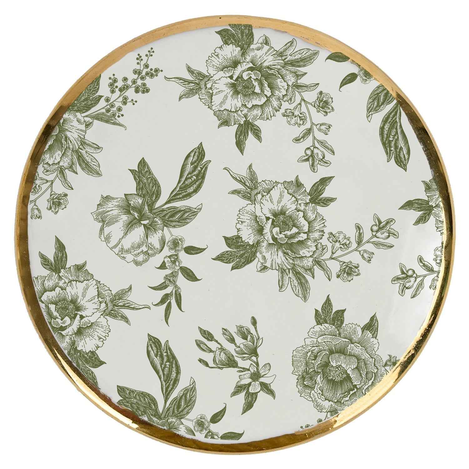 Green Delft Trinket Dish with Lid