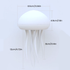 LED Jellyfish Lamp RGB Color Changing Mood Light with Voice Control