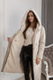⇆ Reversible Faux Alpaca Satin Hooded Coat
